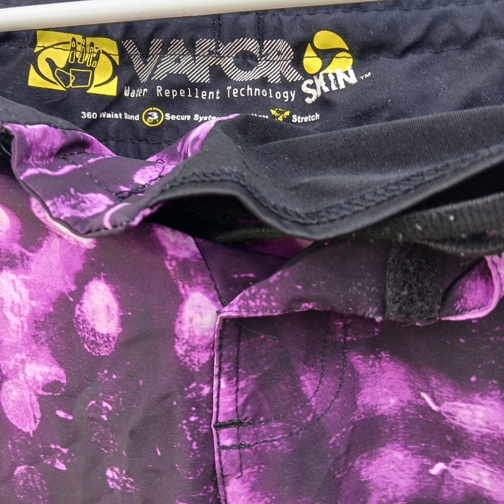 Vapor Skin Purple Black Swim Shorts Size 34